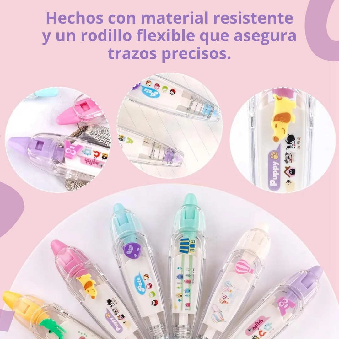 Miniatura 6 de SET CINTA CORRECTORA DECORATIVA KAWAII